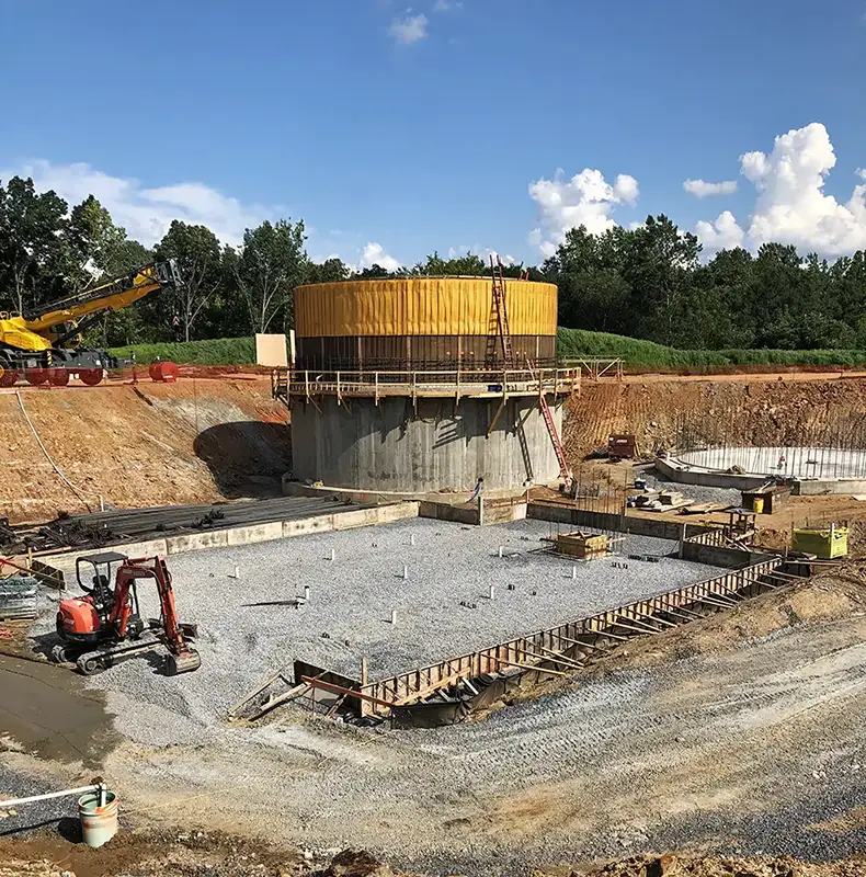 large industrial building site