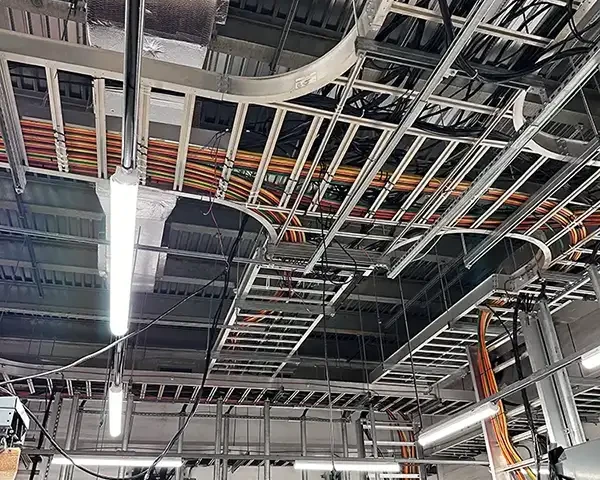 electrical wiring on a ceiling