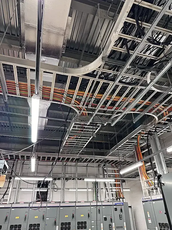 electrical wiring on a ceiling