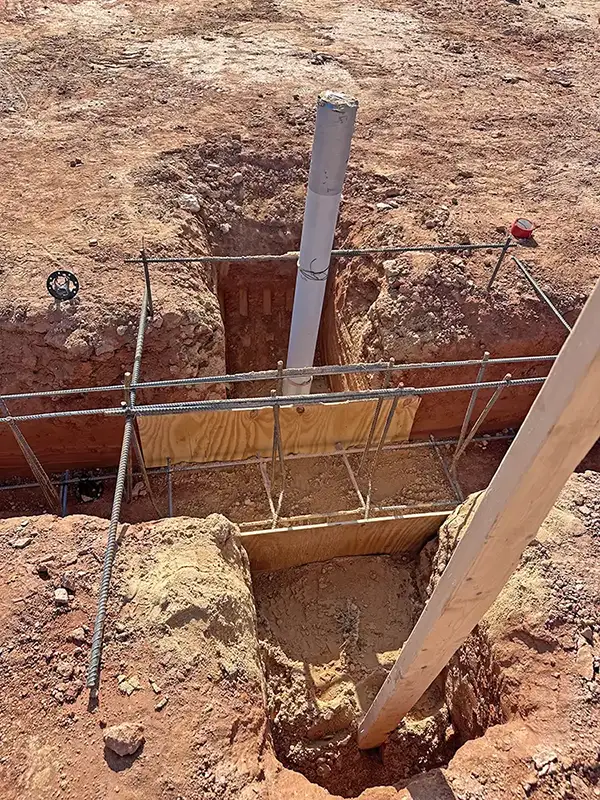 trench with cables