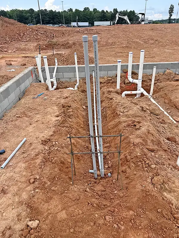 trench with cables