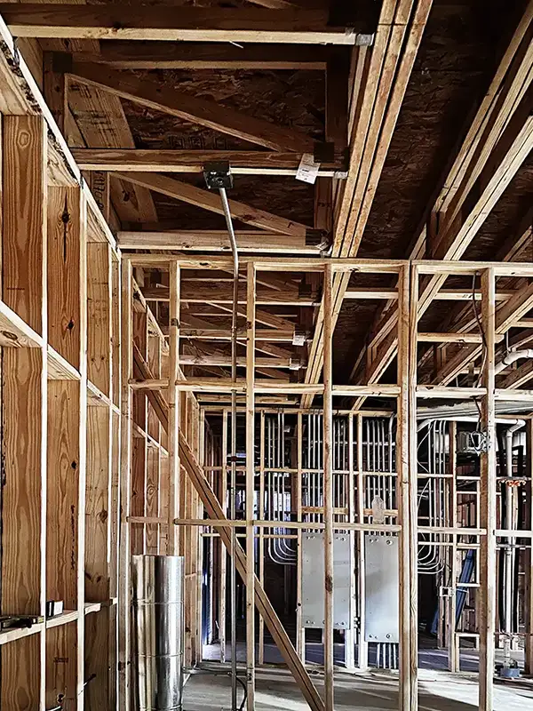 wooden framing