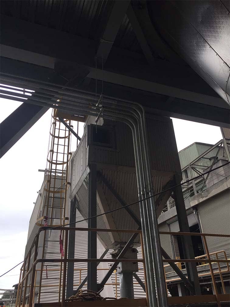 electrical wiring on an industrial site