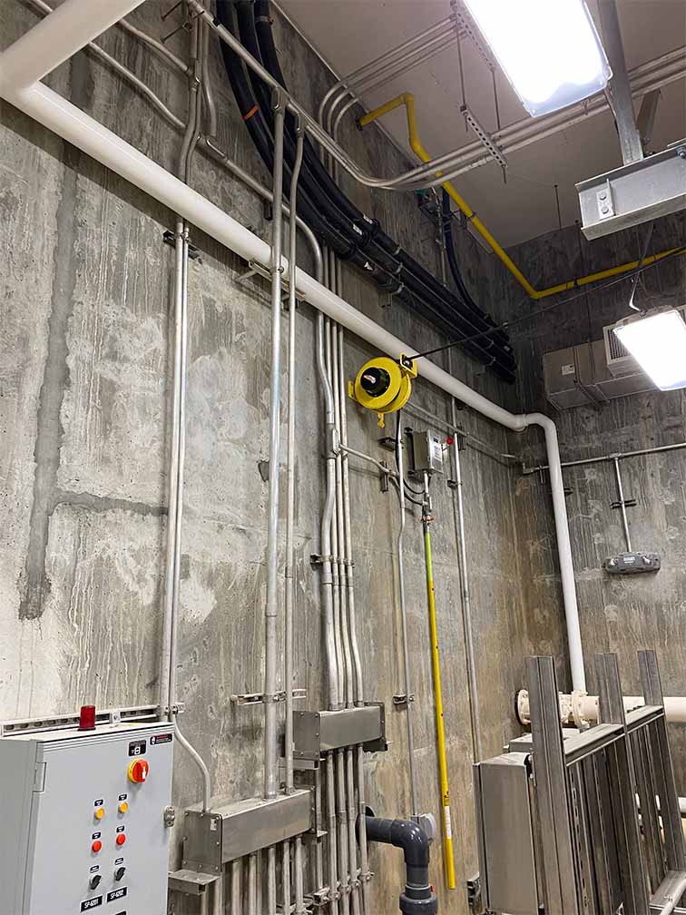 electrical wiring on a wall